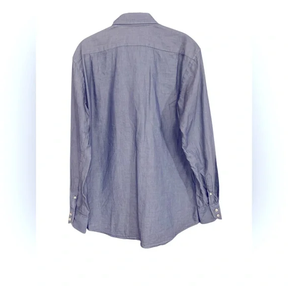 Men's Lacoste Blue Button-down Shirt - Picture 2 of 3